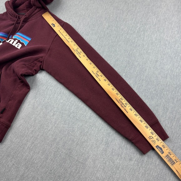 Patagonia Hoodie Mens Large Maroon P-6 Logo Uprisal Hoody Graphic Pullover 39622 - Picture 6 of 11